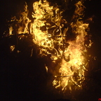 Fire in night