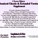 Remixed Classix & Extended Version Supplement - Back
