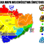 Kibicowska mapa województwa świętokrzyskiego