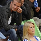 David Beckham i Victoria na meczu 2