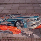 Grafika 3d na ulicy