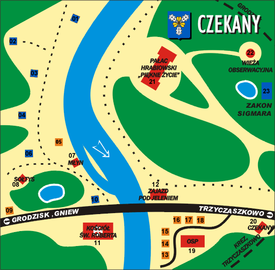 Mapa Czekan