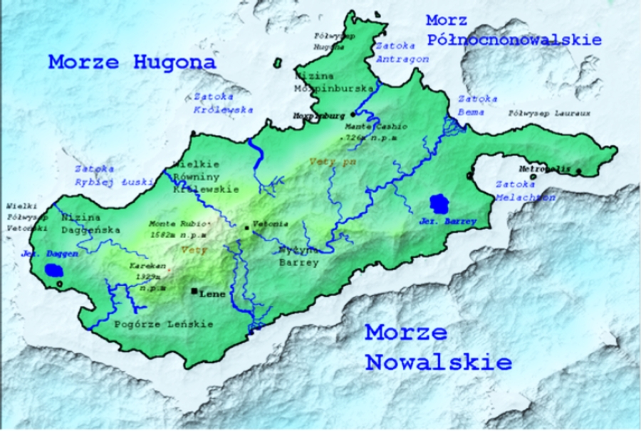 mapa Kr&oacute;lestwa Nowal