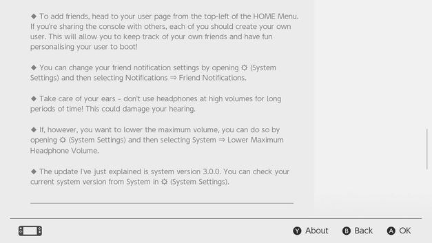 Nintendo Switch update
