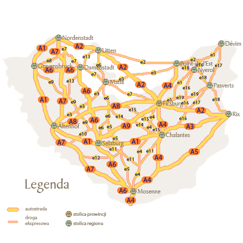 Mapa drogowa Mersji Mapa drogowa Mersji