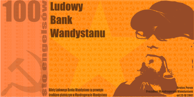Anarchia Napalm Perun na banknocie stuengelsowym