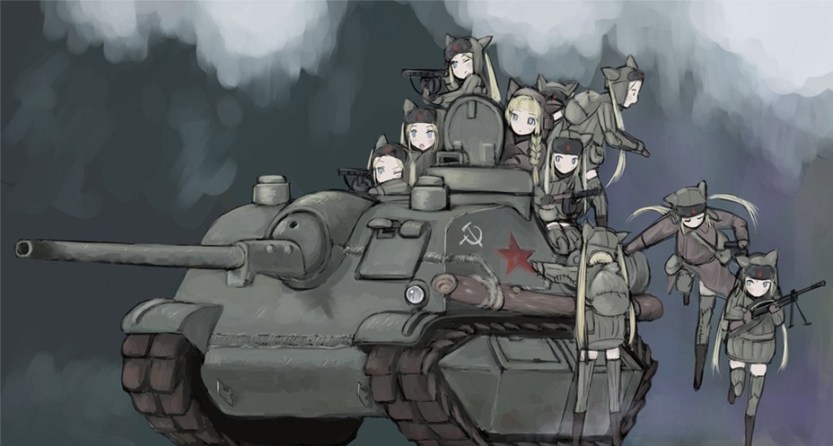 Catgirls w radzieckim czołgu