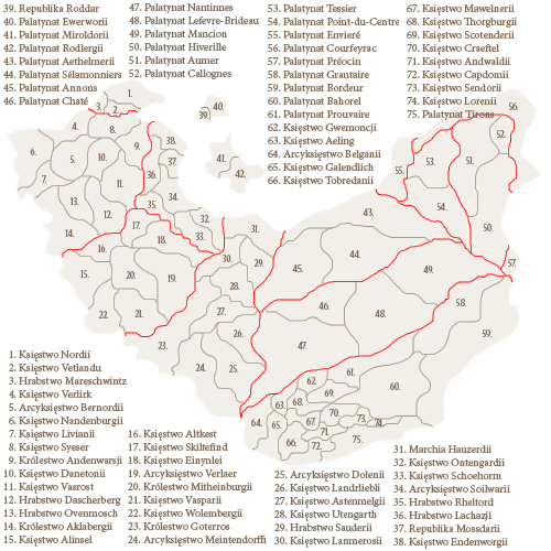 Mapa administracyjna Mersji z uwzględnieniem podziałów niższego rzędu